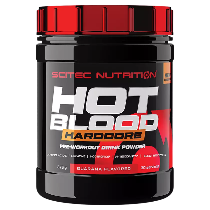 Hot Blood Hardcore 375g Pre Workout de Scitec Nutrition au Maroc