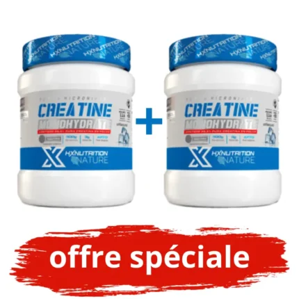 Paquet de 2 Créatine Monohydrate 300 g - HX Nutrition
