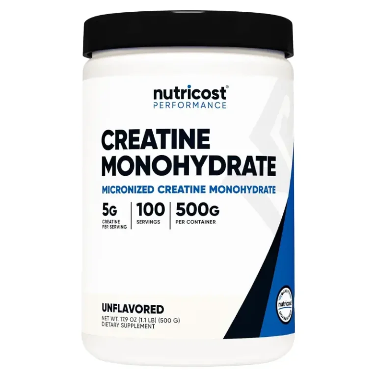 Creatine Monohydrate 500g de Nutricost - Creatine au Maroc