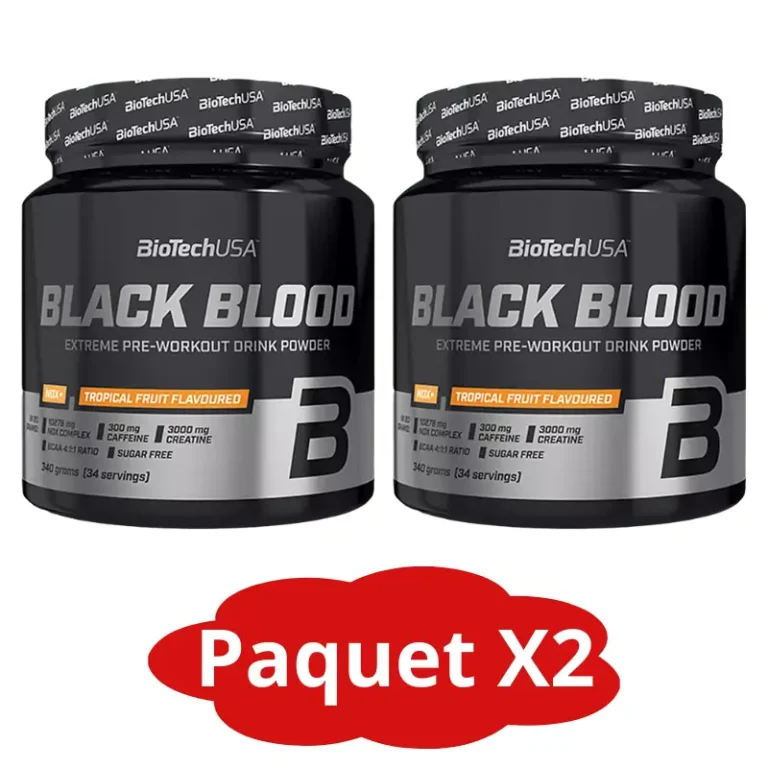 Paquet De 2 Black Blood NOX+ 340g Pre Workout de BiotechUSA - Pre Workout au MAroc