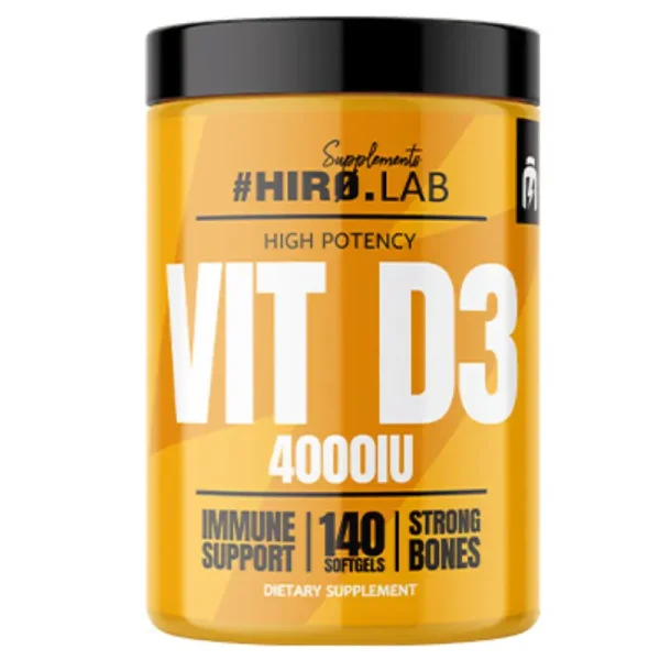 Vitamin D3 4000IU 140 Softgels de Hiro Lab - Vitamin D3 au Maroc
