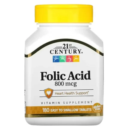 Acide Folique 800 µg de 21st Century Meilleurs complément alimentaire au Maroc