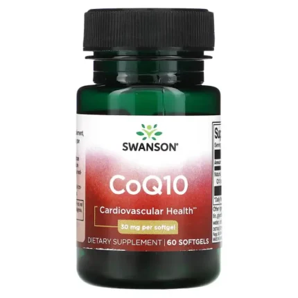 CoQ10 30 mg 60 Softgels de Swanson Meilleurs complément alimentaire au Maroc