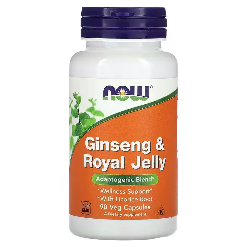 Ginseng & Royal Jelly 90 Gélules de NOW Foods Meilleurs complément alimentaire au Maroc