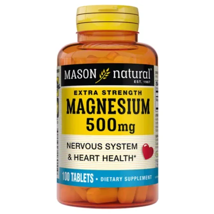 Magnésium Extra Forts 500 mg de Mason Natural Meilleurs complément alimentaire au Maroc