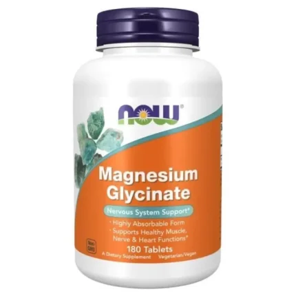 Magnesium Glycinate 100 mg de NOW Foods Meilleurs complément alimentaire au Maroc