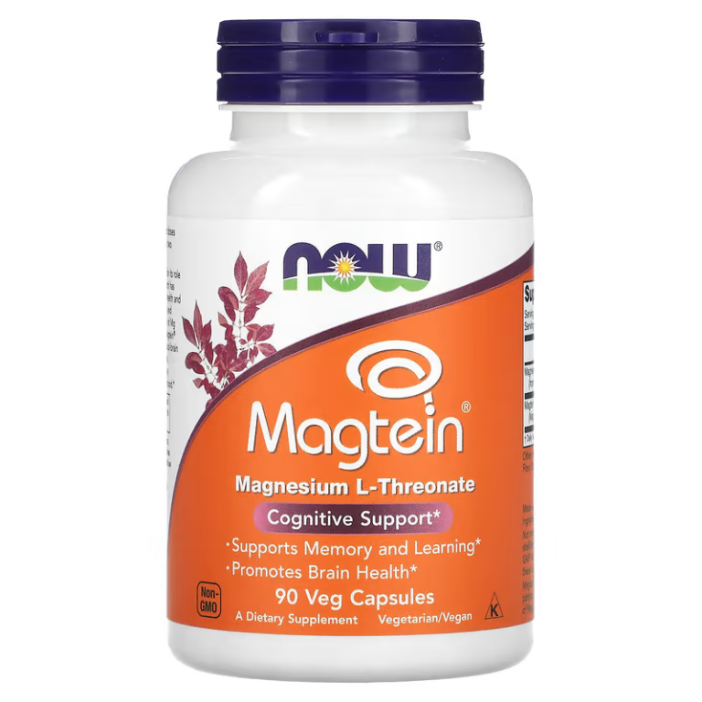 Magtein Magnésium L-Thréonate 90 Gélules de NOW Foods Meilleurs complément alimentaire au Maroc
