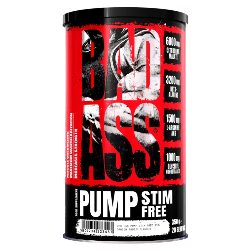 Pump Stim-Free 350g de BAD ASS meilleurs pre workout au Maroc