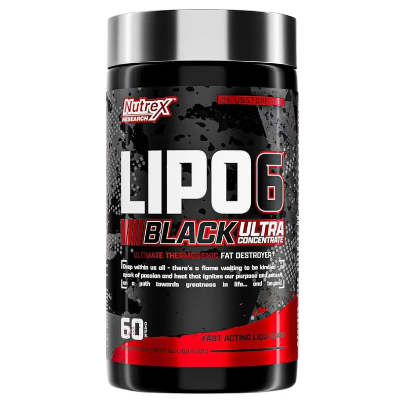 Lipo 6 Black Ultra Concentrate 60 Black Caps de Nutrex - wavo
